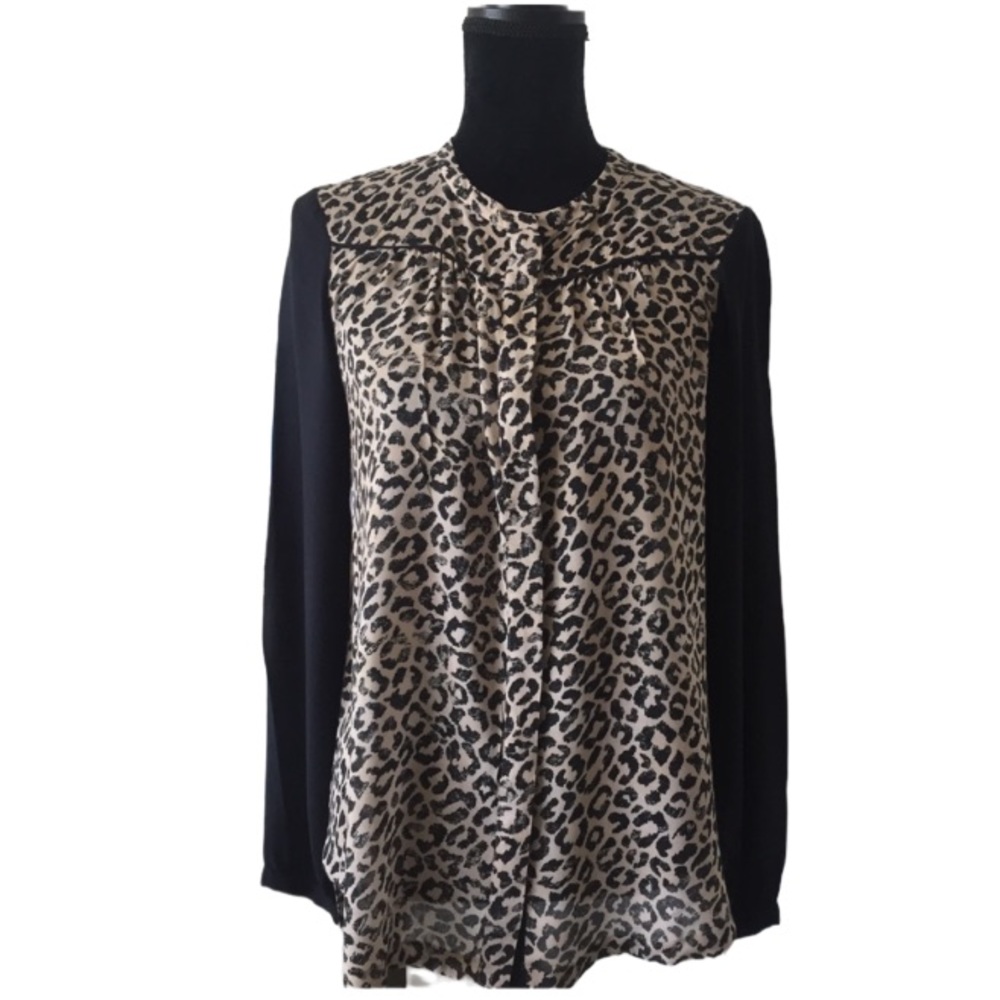 Rebecca Taylor Animal Print Blouse